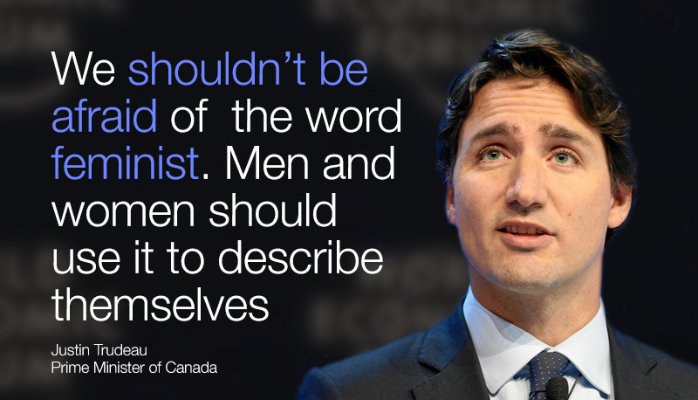 Frase feminista de Justin Trudeau
