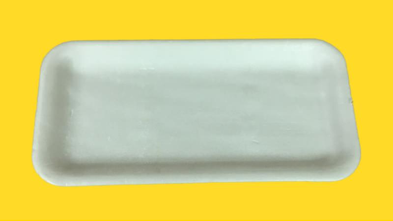 As cuvetes de esferovite e a película podem ser colocadas no ecoponto amarelo?