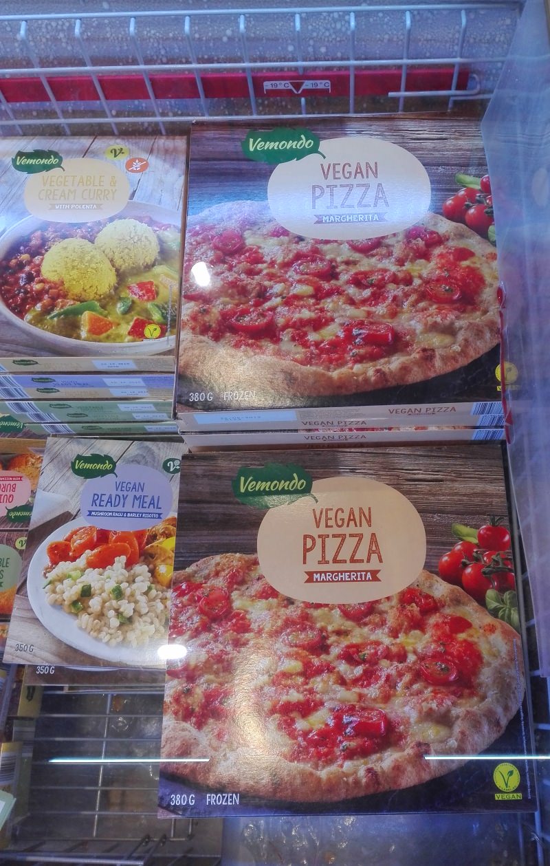 Caixa da pizza vegan Margherita