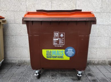Contentor para resíduos orgânicos em Vila Real